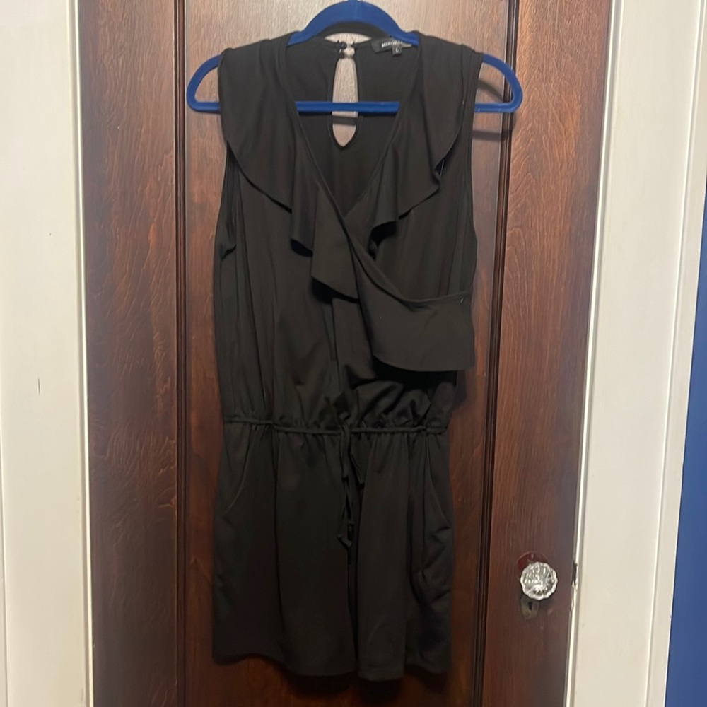 Merokeety black casual romper